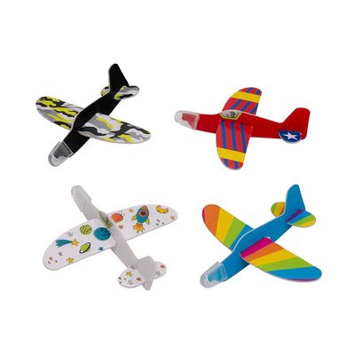 Fun Express Mini Foam Airplane Gliders - Toys, 4 x 3.5 Foam Gliders for Kids - Perfect for Parties, Events, and Outdoor Play - 72 Pieces