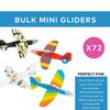 Fun Express Mini Foam Airplane Gliders - Toys, 4 x 3.5 Foam Gliders for Kids - Perfect for Parties, Events, and Outdoor Play - 72 Pieces view 4