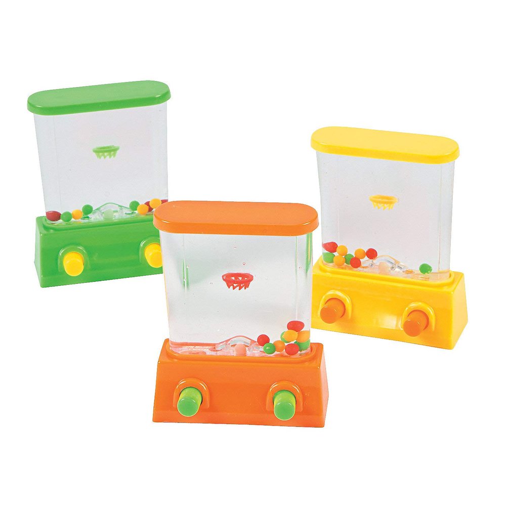 Fun Express Mini Water Basketball Games - Set of 12 Handheld Toys - Fun Party Favor Toys | Camp | Birthday | Sleepover - Assorted