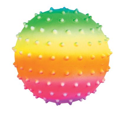 Fun Express 5" Rainbow Spike Balls  Vibrant Educational Toys for Kids Ideal for Sensory Play  Learning Activities Hand-Eye Coordination and Motor Skill Development  Assorted Colors  12 Pieces