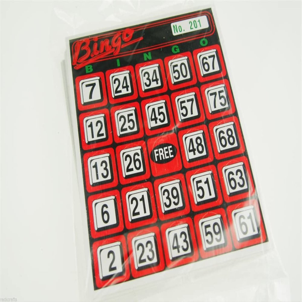 rackcrafts.com Bingo Tombola Loto Lotto Games Accessories Supplies Reusable Cards Pro Grade