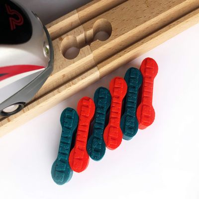 TrainLab Dog Bone Train Track Adapter Connectors (6pcs) (Christmas)