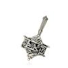 Special 925 Sterling Silver Dreidel Hanukkah art Filigree leaf design with Hebrew letters Dimensions: 1.5"w x 3"h Weight - 50gr view 2