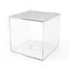 FixtureDisplays 2PK Acrylic Display Case 3.4" Cube Baseball Display Case Golf Ball Showcase with Lift-Off Top, Removable Riser, Clear Acrylic 19387-2PK-NF view 2