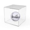 FixtureDisplays 6PK 3.4" Cube Baseball Display Case Golf Ball Showcase with Lift-Off Top, Removable Riser, Clear Acrylic 19387-6PK-NPF view 1