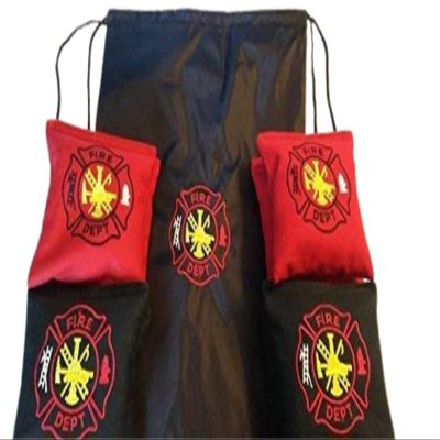 Firefighter Cornhole Bag Set All Weather with Carrying Case Maltese Cross