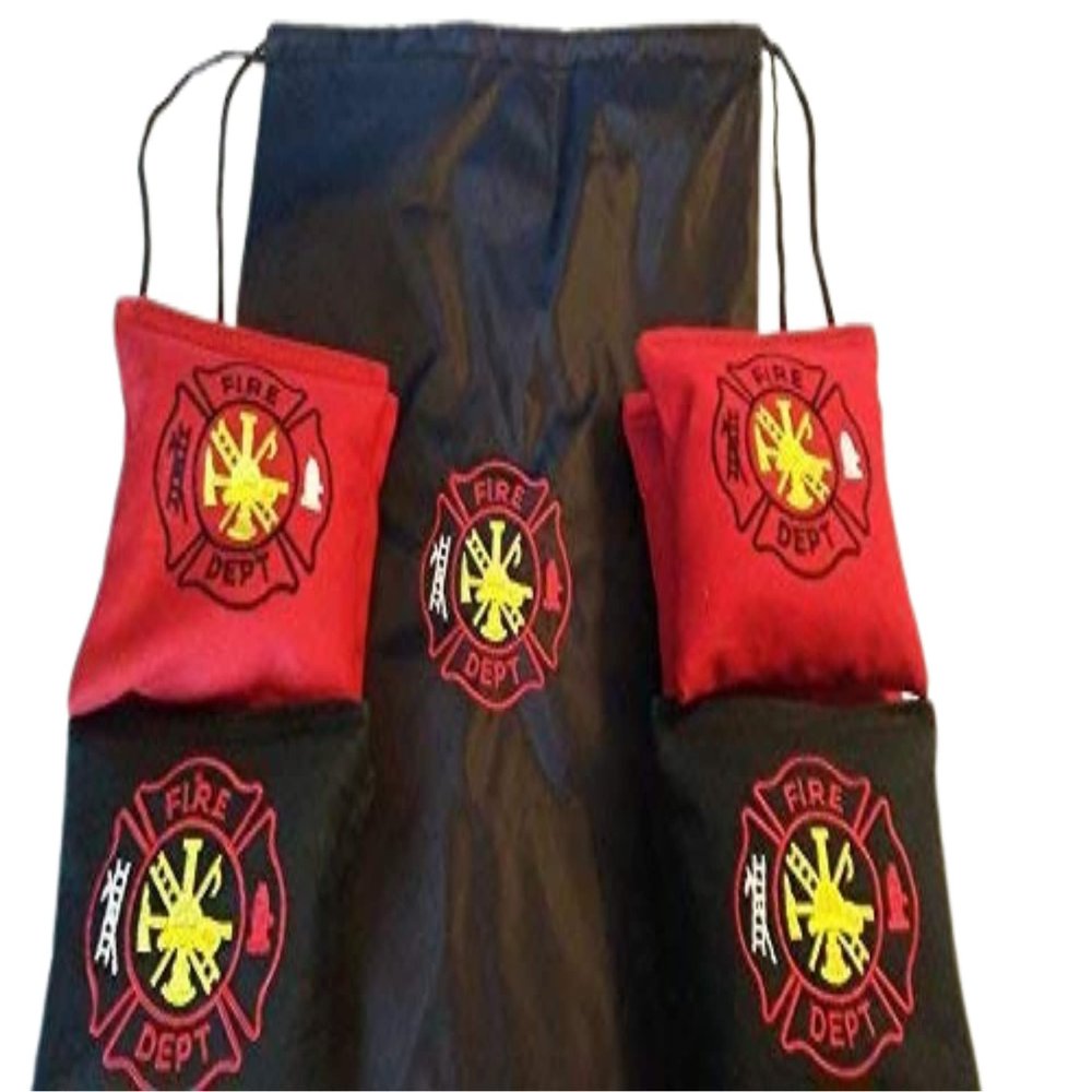 Firefighter Cornhole Bag Set All Weather with Carrying Case Maltese Cross