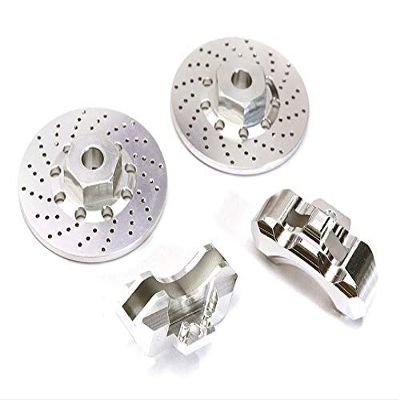 Realistic Silver Alloy Front Brake Disc for Traxxas 1/10 4-Tec 2.0 (2-Pack)