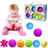 Vintage Sensory Balls for Babies 6-12 Months, 6 Pack Soft Textured Montessori Baby Sensory Toys, Squeeze & Grasp Toddler Balls for 1-3, Bright Color Multi Ball Set, Christmas Stocking Stuffers view 1