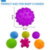 Vintage Sensory Balls for Babies 6-12 Months, 6 Pack Soft Textured Montessori Baby Sensory Toys, Squeeze & Grasp Toddler Balls for 1-3, Bright Color Multi Ball Set, Christmas Stocking Stuffers view 3