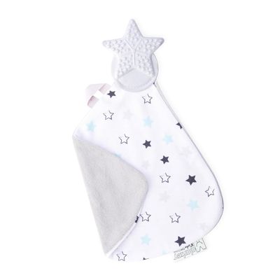Malarkey Kids Munch-It Blanket: Teether and Cozy Blanket Combo for Teething Babies - Soothe, Snuggle, and Relieve Discomfort! (Twinkle Twinkle)