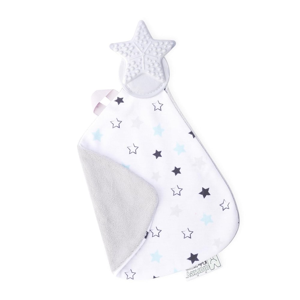 Malarkey Kids Munch-It Blanket: Teether and Cozy Blanket Combo for Teething Babies - Soothe, Snuggle, and Relieve Discomfort! (Twinkle Twinkle)