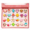 PinkSheep Little Girl Jewel Rings in Heart Box, Adjustable, Girl Gift Pretend Play and Dress Up Rings (Bling) view 1