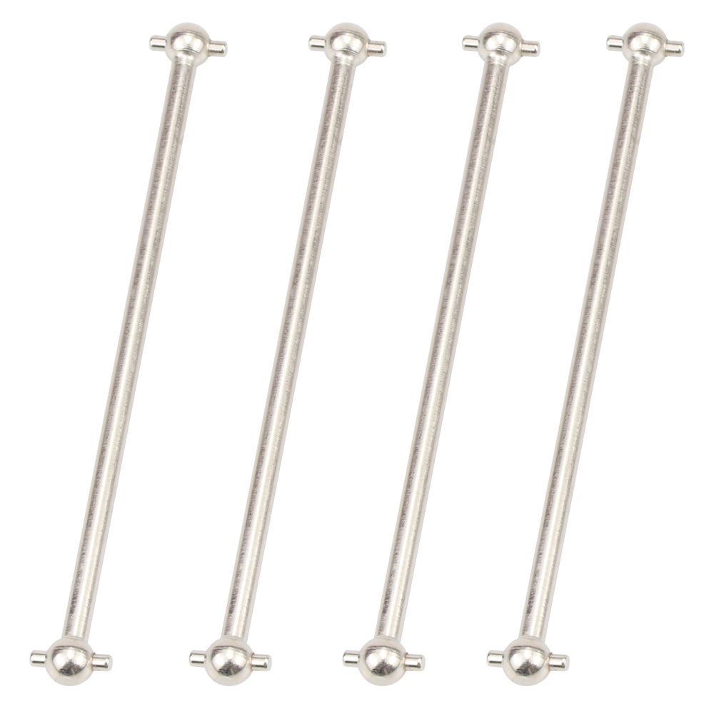 Front/Rear Center Driving Dogbone Shaft 08029 89.5MM #45 Steel Silver Iron Black for 1/10 RC Hobby Model Car HPI HSP,COJOYS,4PCS (Silver)