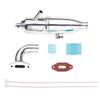 Exhaust Pipe Tubing Tuned Side Right Hand Muffler Pipe Spring with Manifold HPI HSP Losi Axial Kyosho 1/10 Nitro RC Model car,Cojoys view 1