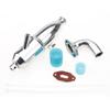 Exhaust Pipe Tubing Tuned Side Right Hand Muffler Pipe Spring with Manifold HPI HSP Losi Axial Kyosho 1/10 Nitro RC Model car,Cojoys view 2