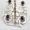 Modern Hanukkah Dreidel 925 Sterling Silver Lapis stone or Amethyst stone semi precious stones selection Spinning Top handmade Collector's view 2