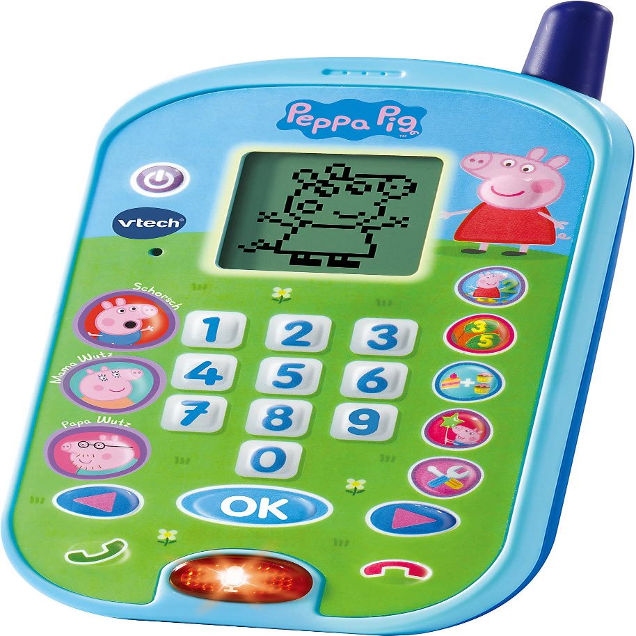 VTech Peppas Learning Phone - with Original Voices from The Peppa Pig Series and Exciting Educational Games - for Children Aged 2-5 Years