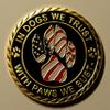 K-9 Handler Police Colorized Art Coin view 2