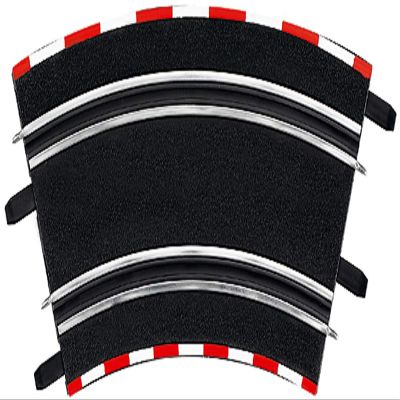 Carrera 20061646 61646 2/45 High Banked Curve Section Add On Track Parts for GO & Digital 143 Slot Car Racing Sets, Black