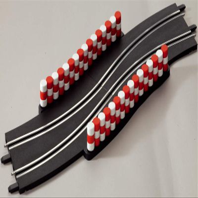 Carrera 20061647 61647 Chicane Narrowing Section with Tire Stacks Add On Track Parts for GO & Digital 143 Slot Car Racing Sets, Black