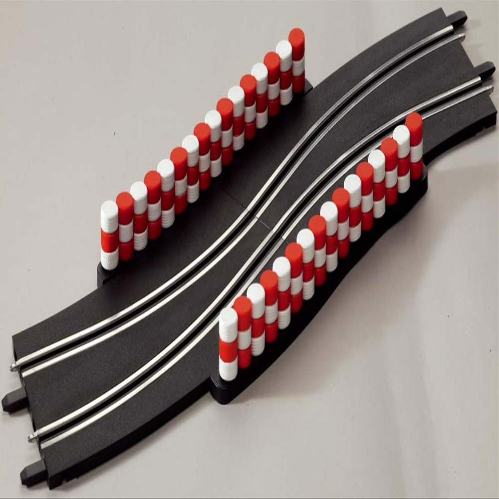 Carrera 20061647 61647 Chicane Narrowing Section with Tire Stacks Add On Track Parts for GO & Digital 143 Slot Car Racing Sets, Black