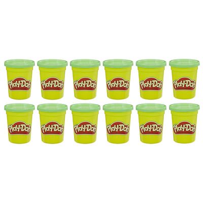 PLAY-DOH E4828F02 Bulk 12-Pack of Green Non-Toxic Modelling Compound, 4-Ounce Cans, Multicolour