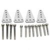 RC-Hub Aluminum Upper Shock Mount Kit for 1/10 RC Axial SCX10 Dingo Crawler, Silver view 4
