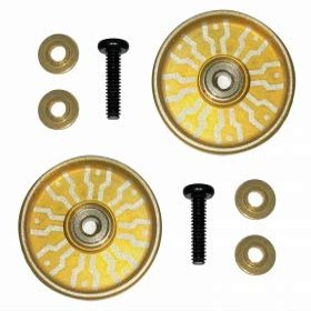 17mm Aluminum Ball -Race Rollers (Ringless) (Gold) / 3Racing / M4WD-31/GO
