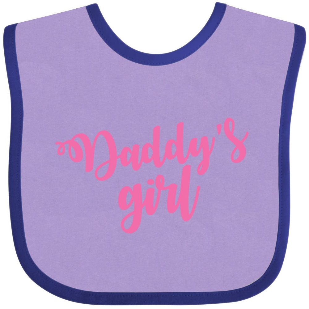 inktastic Valentine's Day Daddy's Girl Baby Bib Lavender and Purple 286db