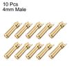 uxcell 4mm Bullets Connector Gold Banana Plugs Male 10pcs view 3