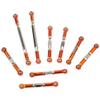 9PCS Wltoys 12428 Pull Rod Steering Servo Link Swing Arm Rear Upper Suspension Arm Tie Rod Length Adjustable for 1/12 Wltoys RC car 12423 FY03 Parts(Orange) view 1