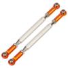9PCS Wltoys 12428 Pull Rod Steering Servo Link Swing Arm Rear Upper Suspension Arm Tie Rod Length Adjustable for 1/12 Wltoys RC car 12423 FY03 Parts(Orange) view 2