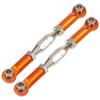 9PCS Wltoys 12428 Pull Rod Steering Servo Link Swing Arm Rear Upper Suspension Arm Tie Rod Length Adjustable for 1/12 Wltoys RC car 12423 FY03 Parts(Orange) view 3