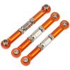 9PCS Wltoys 12428 Pull Rod Steering Servo Link Swing Arm Rear Upper Suspension Arm Tie Rod Length Adjustable for 1/12 Wltoys RC car 12423 FY03 Parts(Orange) view 4