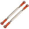 9PCS Wltoys 12428 Pull Rod Steering Servo Link Swing Arm Rear Upper Suspension Arm Tie Rod Length Adjustable for 1/12 Wltoys RC car 12423 FY03 Parts Cojoys (Red) view 2