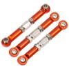 9PCS Wltoys 12428 Pull Rod Steering Servo Link Swing Arm Rear Upper Suspension Arm Tie Rod Length Adjustable for 1/12 Wltoys RC car 12423 FY03 Parts Cojoys (Red) view 4