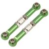 9PCS Wltoys 12428 Pull Rod Steering Servo Link Swing Arm Rear Upper Suspension Arm Tie Rod Length Adjustable for 1/12 Wltoys RC car 12423 FY03 Parts, Cojoys (Green) view 2