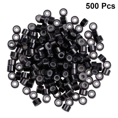 Silicone Hair Cuffs Aluminum Braiding Beads 500pcs for Hair Decoration