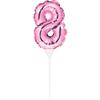 Rose Gold Number 8 Inflatable Mini Balloon Cake Topper - 1 Pc. view 1