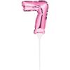 Rose Gold Number 7 Inflatable Mini Balloon Cake Topper - 1 Pc. view 1
