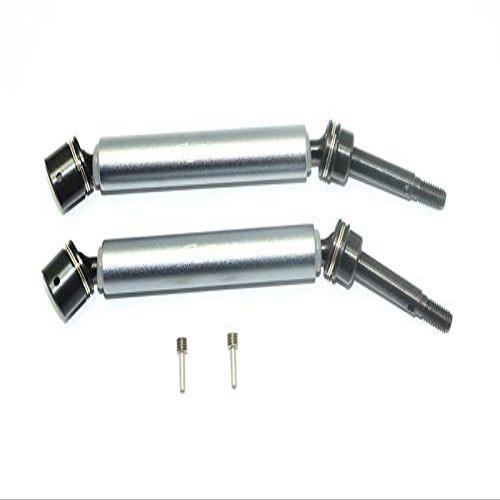 GPM For Losi 1:10 Rock Rey LOS03009 / Hammer Rey U4 LOS03030 Upgrade Parts Harden Steel #45 Front Axle With Alloy Body - 1Pr Set Gray Silver