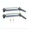 GPM For Losi 1:10 Rock Rey LOS03009 / Hammer Rey U4 LOS03030 Upgrade Parts Harden Steel #45 Front Axle With Alloy Body - 1Pr Set Gray Silver view 1