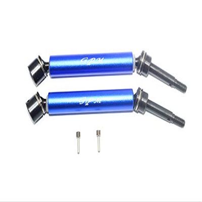 GPM For Losi 1:10 Rock Rey LOS03009 / Hammer Rey U4 LOS03030 Upgrade Parts Harden Steel #45 Front Axle With Alloy Body - 1Pr Set Blue