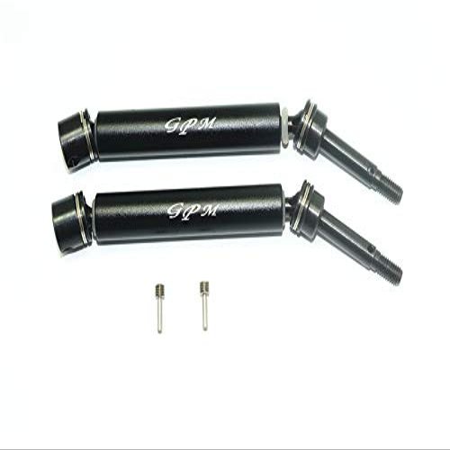 GPM For Losi 1:10 Rock Rey LOS03009 / Hammer Rey U4 LOS03030 Upgrade Parts Harden Steel #45 Front Axle With Alloy Body - 1Pr Set Black