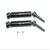 GPM For Losi 1:10 Rock Rey LOS03009 / Hammer Rey U4 LOS03030 Upgrade Parts Harden Steel #45 Front Axle With Alloy Body - 1Pr Set Black view 1