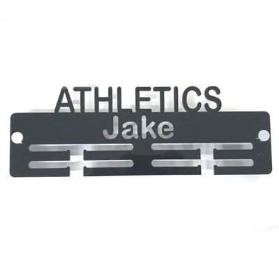 Super Cool Creation Personalised"Athletics" Medal Hanger - Pink