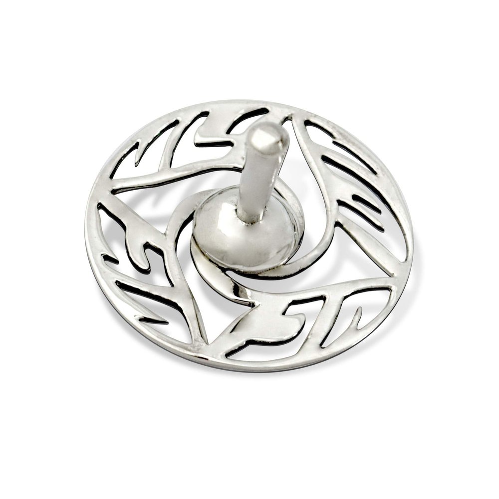 Sterling silver Modern dreidel with Hebrew letters Spinning Top Israel handmade Collector's