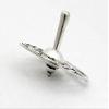 Sterling silver Modern dreidel with Hebrew letters Spinning Top Israel handmade Collector's view 3