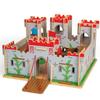 Bigjigs Toys King George's Castle Wooden Toy for Kids Age 3+ | Working Slot-Together Fort with Drawbridge, Balconies & Doors | Medieval Wood Toys for Fantasy Role Play | Educational Gift for Children view 1